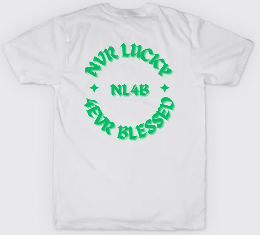 Limited Edition NL4B Stylish T-Shirt Cross On Front (White Shirt Green Logo)
