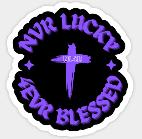 NL4B Sticker With Cross (Purple Logo)
