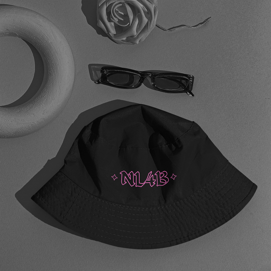 NL4B Bucket Hat Pink Logo
