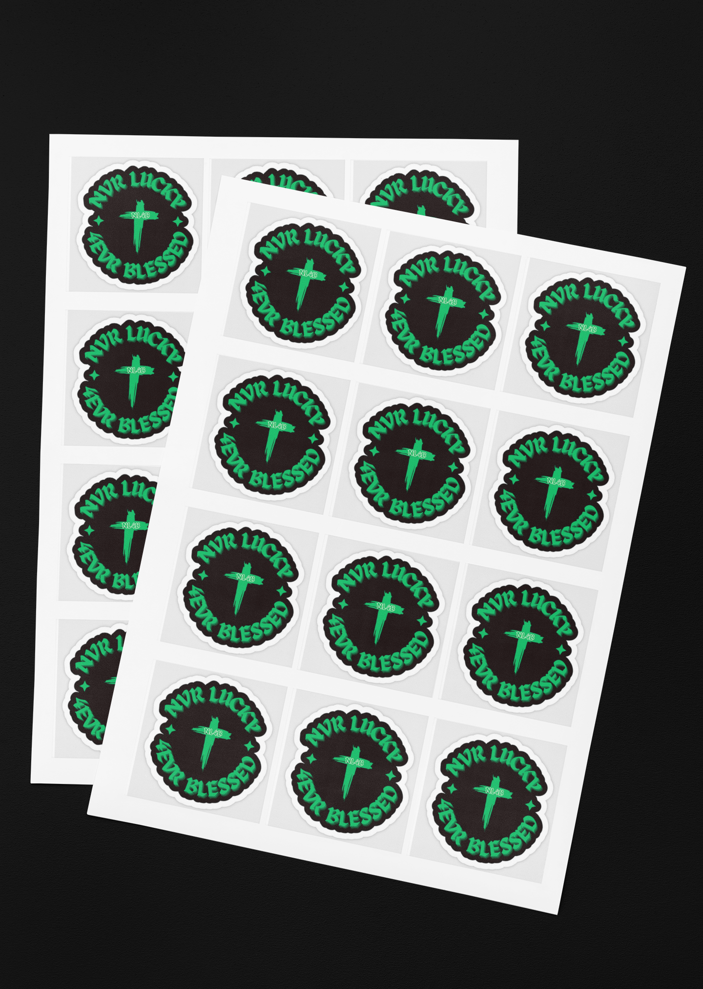 NL4B Sticker With Cross (Green Logo)