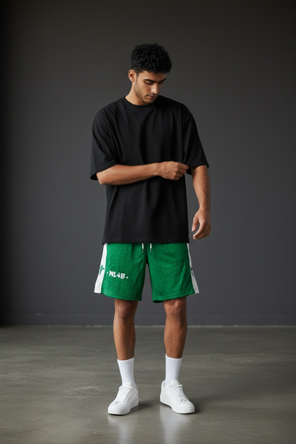 NL4B Green Zip Shorts