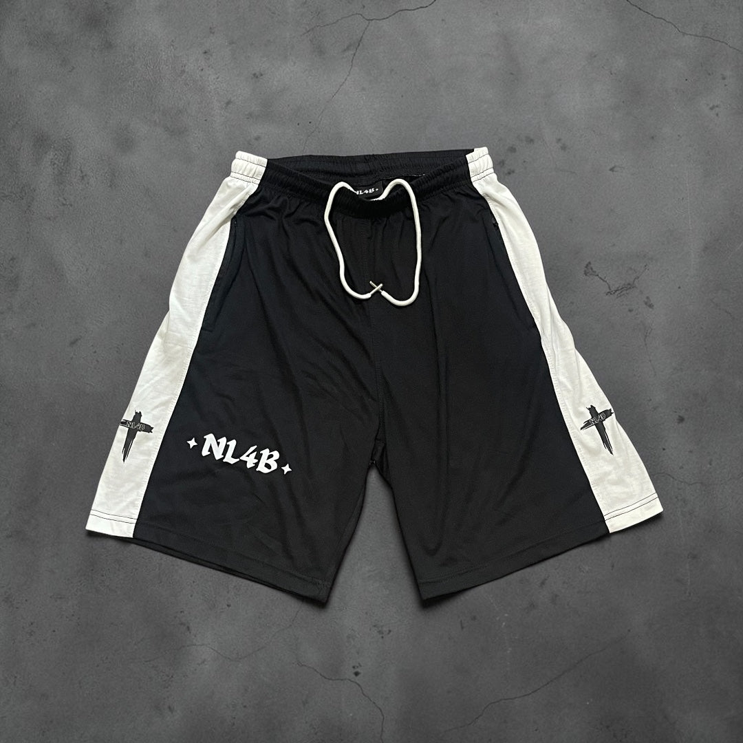 NL4B Black Zip Shorts