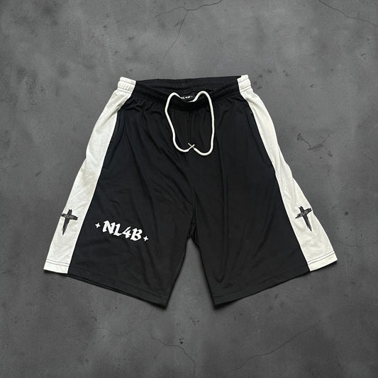 NL4B Black Zip Shorts