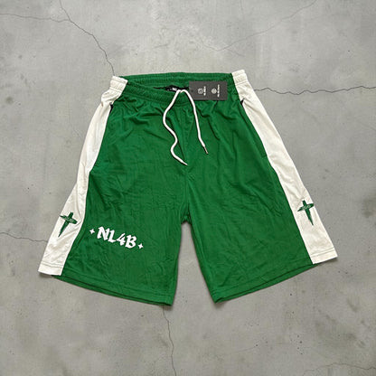 NL4B Green Zip Shorts
