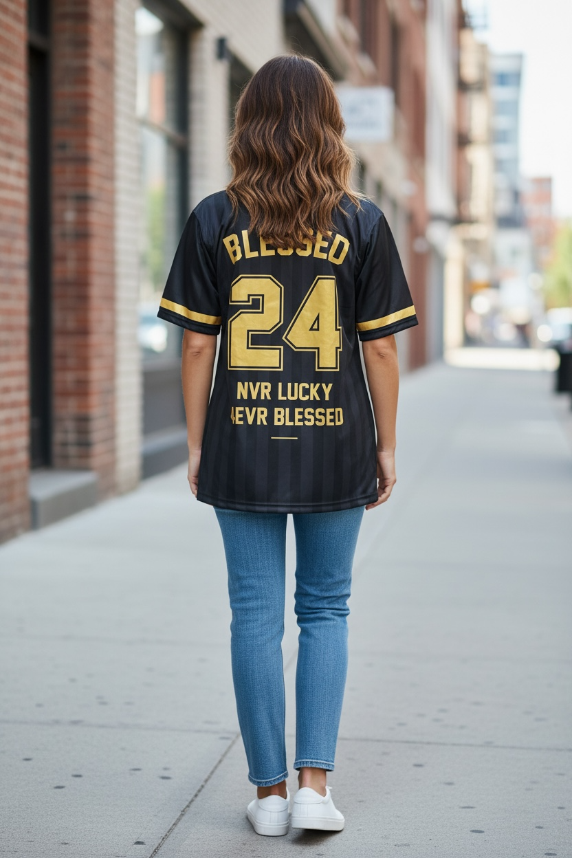 4EVR Blessed Black Soccer Jersey