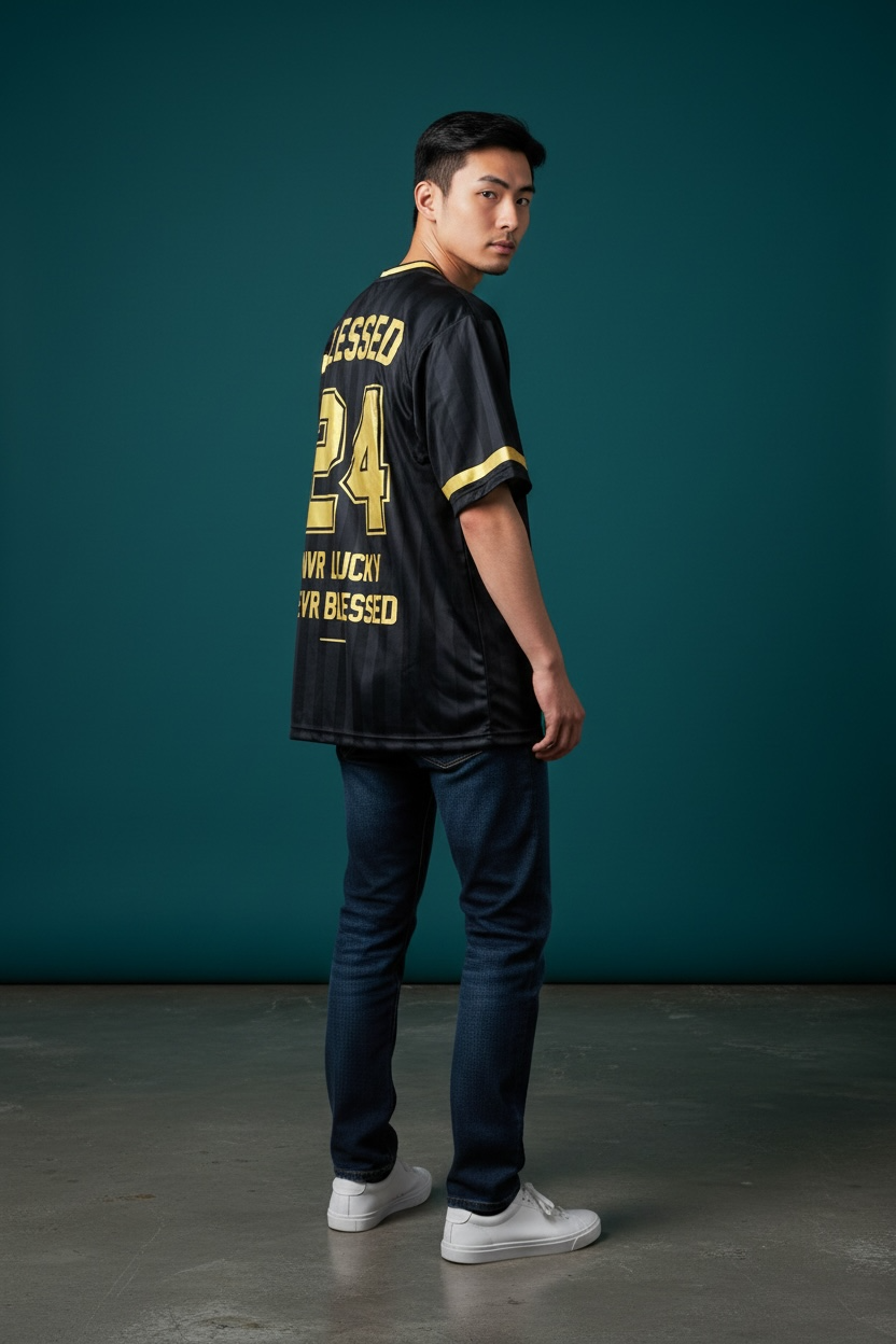 4EVR Blessed Black Soccer Jersey