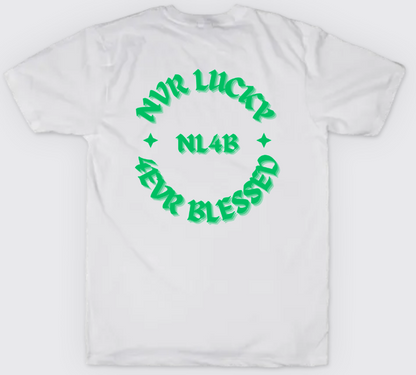 Limited Edition NL4B Stylish T-Shirt Cross On Front (White Shirt Green Logo)