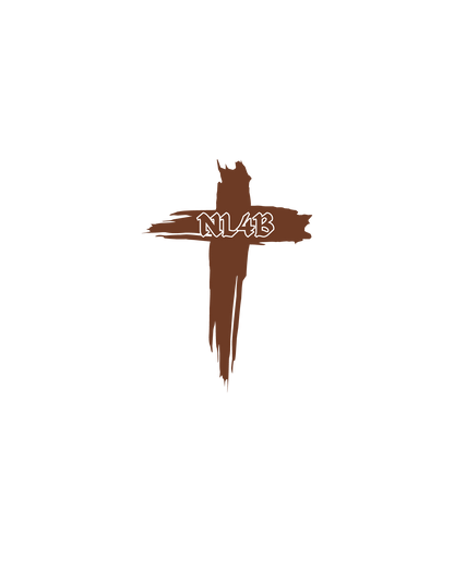 NL4B Stylish T-Shirt Cross On Front (Natural Shirt Brown Logo)